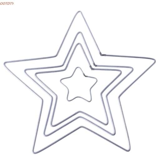 OOTDTY Star Metal Dream Catcher Dreamcatcher Ring Macrame Craft Hoop DIY Accessories Home Decor