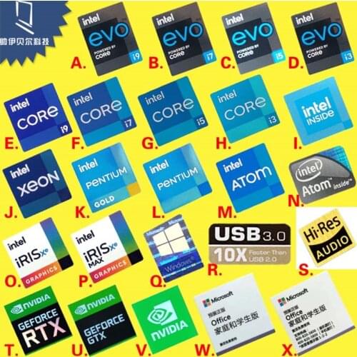 Original 11 Generation Evo Certification Label Core i9 i7 i5 i3 Laptop Desktop Cpu Sticker