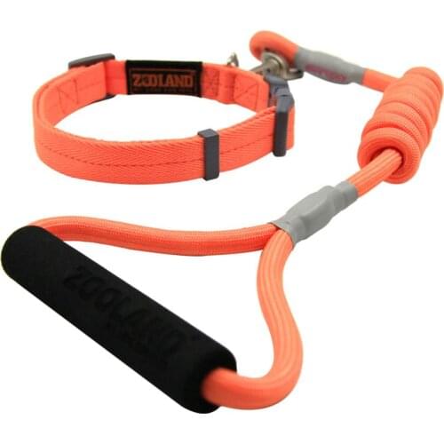 Adjustable Dog Collar Leash Set Polyester Material Rock Climbing Lock Foam Comfort Handle For Large Medium Small Dogs Leash