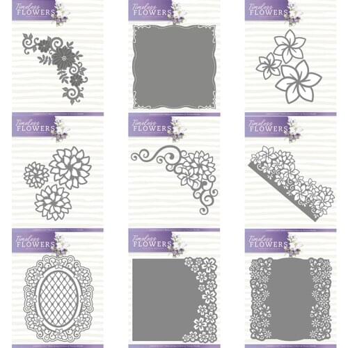 Mmao Crafts Metal Steel Cutting Dies New Flower border frame Stencil For DIY Scrapbooking Paper/photo Cards Embossing Dies