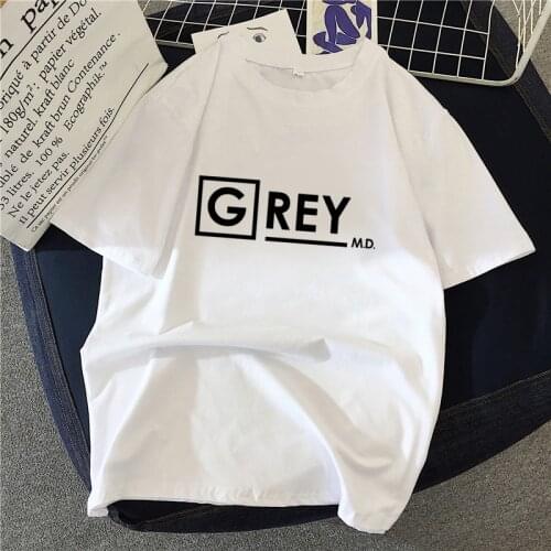 Gray Anatomical T-shirt Lady You're My Person Letter Harajuku Ullzang Top T-shirt Korean Female T-shirt