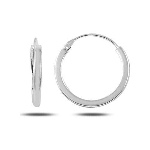 Silver 925 Sterling 16mm Simple Ring Earrings