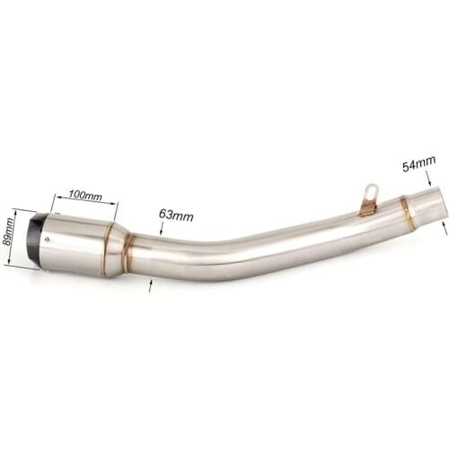 Slip-on For Kawasaki Ninja ZX6R 2009-2020 ZX-6R 636 2013-2020 Full Exhaust System Pipe Silercer Muffler Pipe Middle Connect Tube