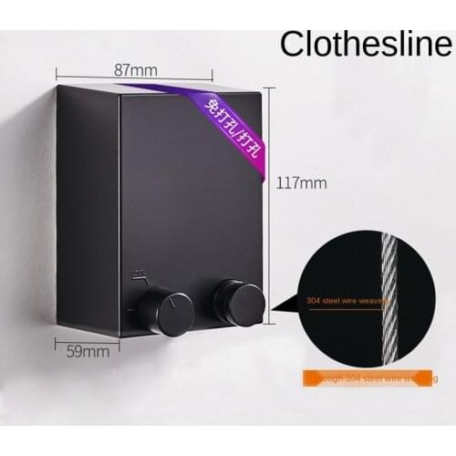 Bathroom Drying Rack Balcony Invisible Shrink Clothesline Free Punching Cool Clothes Artifact Indoor Telescopic Wire Rope Hotel