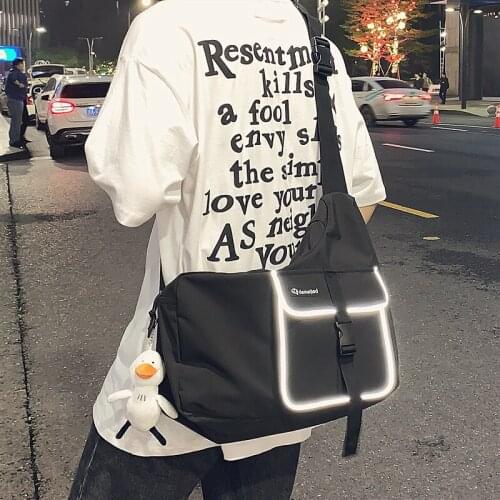 Street Fashion Brand Functional Wind Messenger Bag Ladies Bag Diagonal Shoulder Bag Ins Tooling Style Sports Satchel