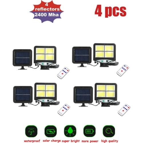 4pcs seperable Solar Light Outdoor Solar Lamp Motion Sensor spotlight 3 Modes Wall security Sunlight For Street Garden Decoratio