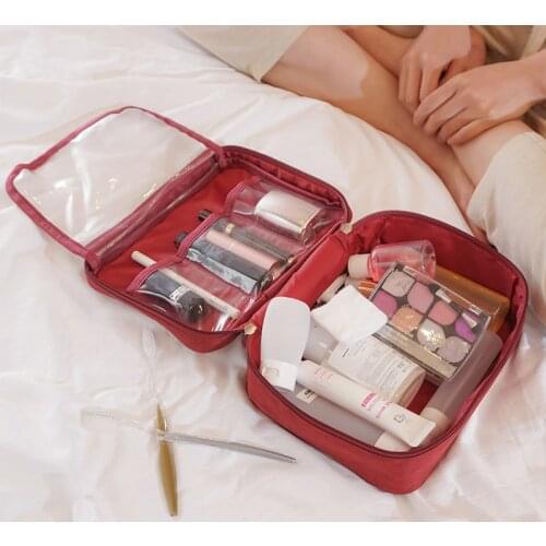 Waterproof Portable Women Cosmetic Bag Multifunctional Travel Toiletry Storage Organizer Handbag Female Makeup Bag Beauty Case