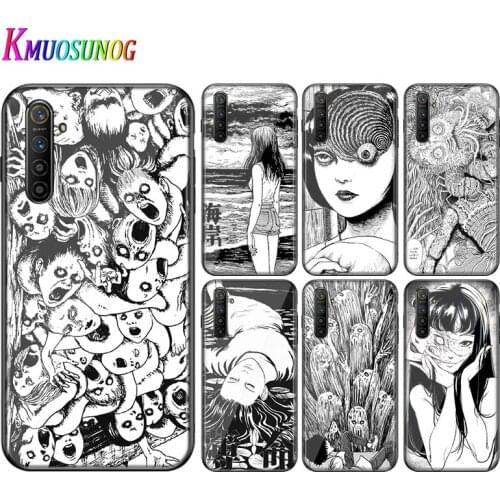 For OPPO A5 A9 2020 F7 Phone Cover Shell Junji Ito Tees Horror for OPPO Reno 2 Z 2Z 2F 3 4 Pro 5G Bright Black Phone Case