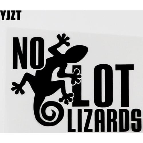 YJZT 13.5CMX10.2CM No Lot Lizards Vinyl Fashion Car Sticker Decal Black/Silver 8C-0157