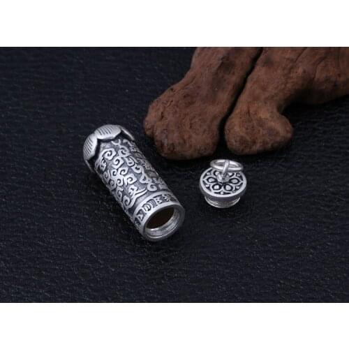 925 STERLING SILVER lotus memorial Cremation Jewelry Ash Pendant charm Urn Keepsake open A2688