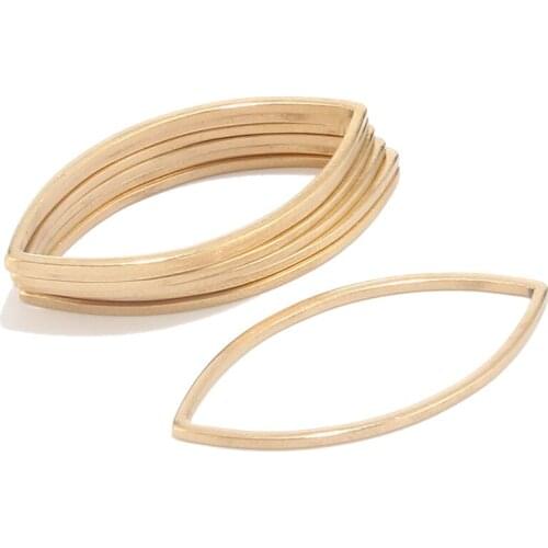 10 Stainless Steel Gold Geometric Connectors Marquise Horse Eye Links for Dangle Earring Making