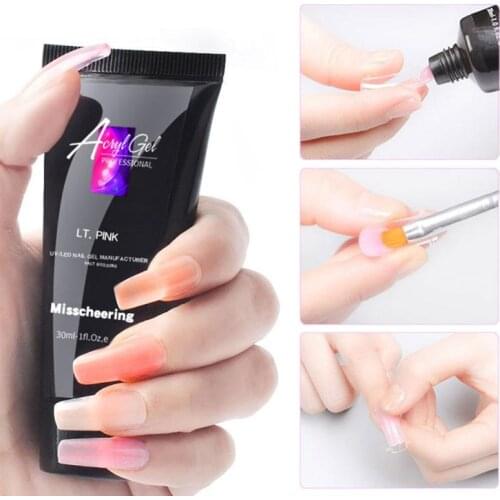 30ML Colorful Nail Builder Crystal Polish Gel Quick Nail Extension Gel For Acrylic Gel LED Hard Builder Gel Nail Art Gel TSLM1