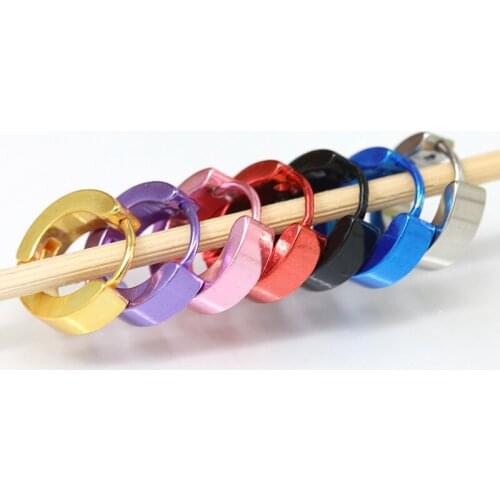 7 Fashion Colors Special Design New Women Men Stud Earrings Thick Small Alloy Hook Fashion Earrings 1 pc