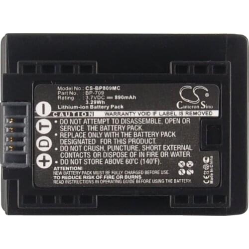 Cameron Sino 890mAh Battery for Canon HF M56 IXIA HF R306 LEGRIA HF R36 LEGRIA HF R37 LEGRIA HF R38,VIXIA HF M500,BP-709