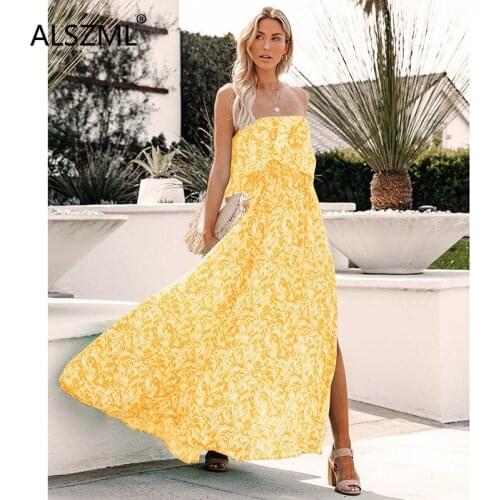 Летние платья с разрезом ALSZML China At AliExpress