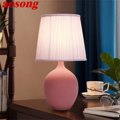 AOSONG Dimmer Table Lamp Ceramic Desk Light Contemporary Creative Decoration for Home Bedroom