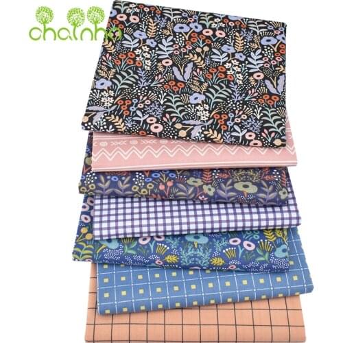 Chainho,Printed Twill Cotton Fabric,Patchwork Clothes For DIY Sewing Quilting Baby&Childrens Bedding Material,Floral Series