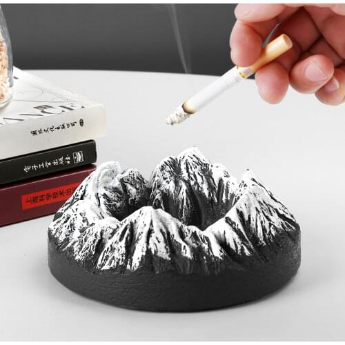 Home creative personalized tea table decoration office multi-function cigarette trough resin ashtray