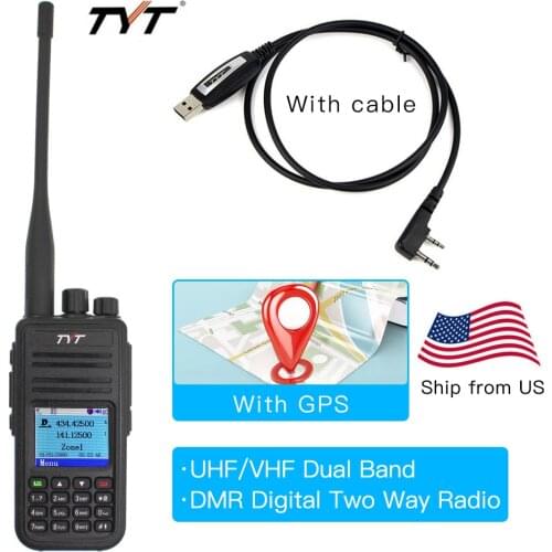 Dual Display Color Walkie Talkie TYT MD-UV380 Dual Band Radio VHF+UHF Digital DMR Radio MDUV380 Dual Time Slot Transceiver
