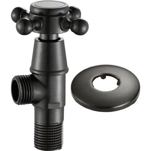 Two-Way Triple-cornered Valve, Brass Faucet Interface, Bathroom Hot and Cold Water Sealing Valve Bathroom Accessories