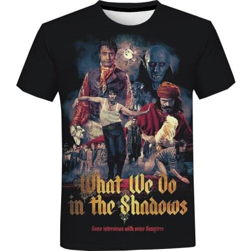 What We Do in the Shadows T Shirt Men Women Fashion Casual 3D Print Short Sleeve Horror Movie T-shirt Harajuku Streetwear Tops