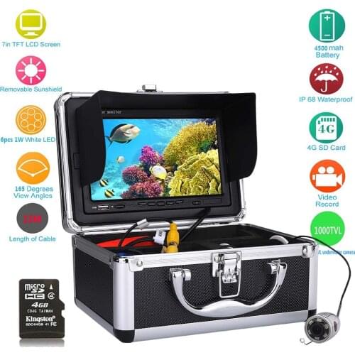 GAMWATER 15M 20M 30M 50M 1000TVL Fish Finder HD DVR Recorder Waterproof Fishing Video Underwater Fishing Camera