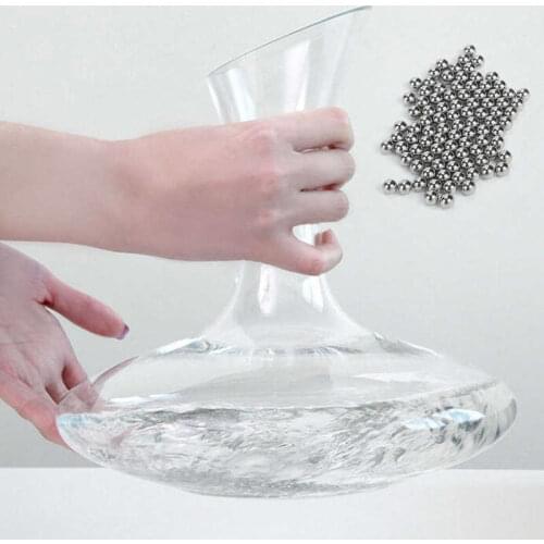 500Pcs/pack 3/4mm Stainless Steel Decanter Cleaning Balls Household Cleaning Tools for Wine Decanter Cleaning Tea Stains Clean