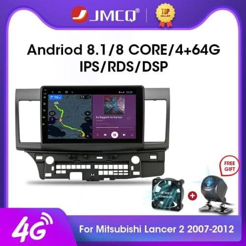 JMCQ 10.1" 2din Android 9.0 Car Radio Multimidia Video Player Navigation GPS RDS DSP For Mitsubishi Lancer 2007-2012 Head Unit