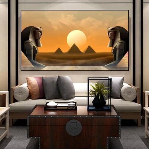 Egyptian Pyramids Landscape Canvas Painting Living Room Wall Art Posters Prints Modern Bedroom Room Home Decoration Pictures