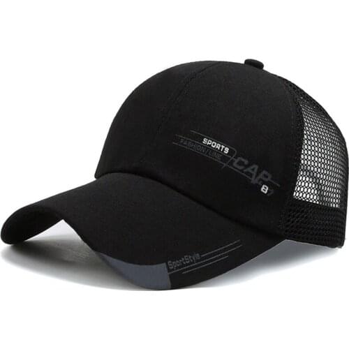 Snapback Hip Hop Hat Summer Breathable Unisex Women Men Mesh Baseball Cap Adjustable Trucker Outdoor Sport Hat Streetwear Bone