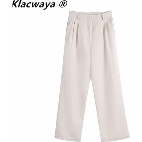 Klacwaya Women's Straight Trousers