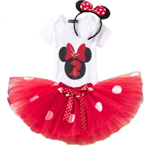 Toddler Girls Summer Dot Clothing Set Children Kids 1 2 3 Birthday Romper T Shirt Tutu Dress Halloween Christmas Clothes Costume