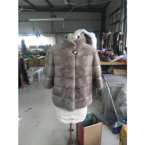 Fur jacket ladies short jacket mink fur jacket ladies fashion high-end atmosphere 2020