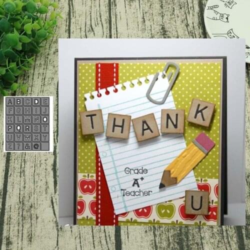 Metal cutting dies Checkered letter cut die mold decoration Scrapbooking paper craft mould punch stencils