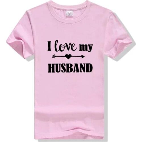 Fashion Charming Tees Cute Girl Hipster Tops I LOVE MY HUSBAND HEART Graphic T-Shirt Heart Print Tumblr Female T Shirt
