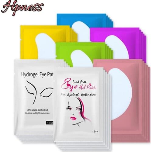 20/50/100/200/500 Pairs Under Eye Pads Black Package Eye Gel Eyelashes Patches Sticker Wraps Lint Free For Lash Extensions