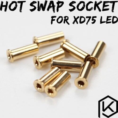 Xd75re xd75 Gold-Plated hot swap socket for 3mm leds 234 leds Custom Mechanical Keyboard 75 keys gh60 kle planck hot-swappable