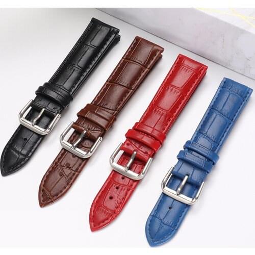 Watch Band Genuine Leather Watchband 16mm 18mm 20mm 22mm watch strap Suitable for Tissot Seiko DW watches galaxy watch gear s3/4