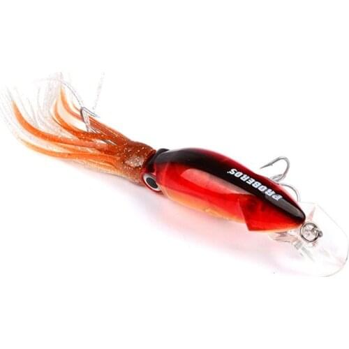 1pcs Brand 12cm 20g Fishing Lures Bionic Baits Artificial Hard Squid Skirts Octopus Trolling Baits With Hook Rig Fishing Tackle