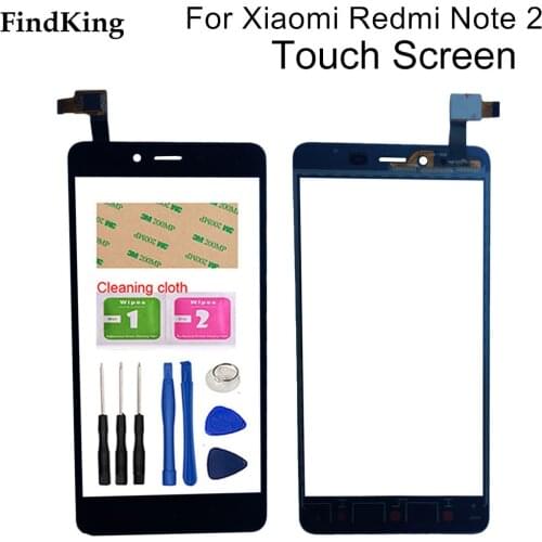 5.5'' Touch Screen For Xiaomi Redmi Note 2 Hongmi Note 2 Touch Screen Digitizer Front Glass Sensor Tools Adhesive
