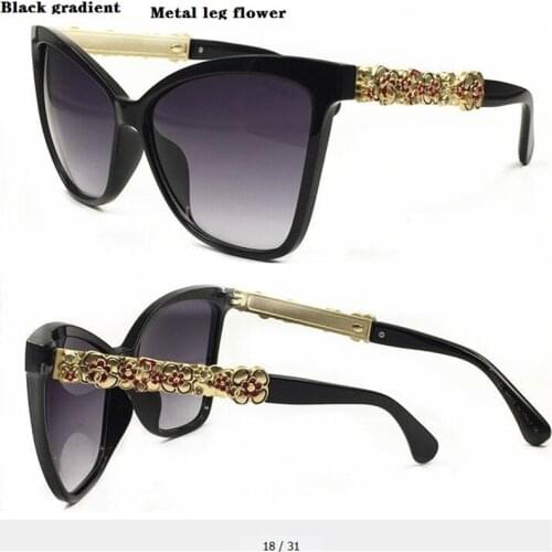 KAPELUS Sunglasses Ladys cat-eye sunglasses Fashion sunglasses Flower glasses Outdoor chameleon Luxury glasses