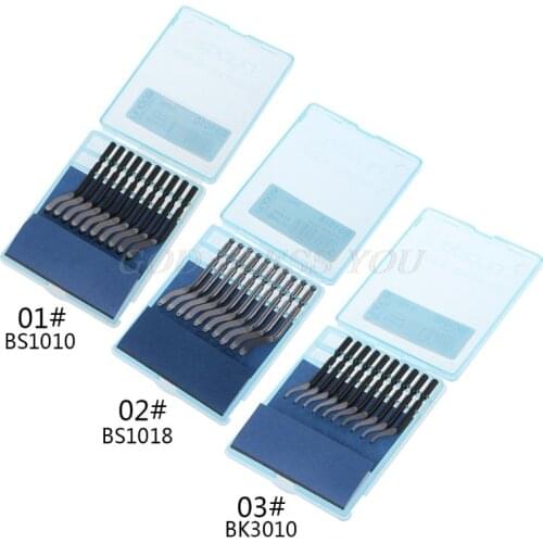 10Pcs Rapid Steel Rotary Blade BS1010 BS1018 BK3010 Blade Plastic Copper Aluminum Corner Crack Deburring Trimming Processing