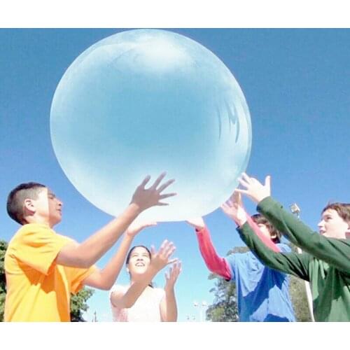 TPR Air Ball Transparent Bubble Ball Super Soft Stretch Inflatable Large Water Balloon with Pump Childrens Toy Ball