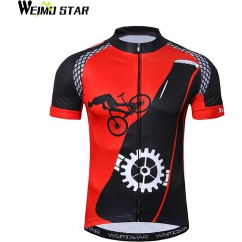 Weimostar Red Black Cycling Clothing Cycling Jersey Shirt Bicycle Bike Ciclismo MTB Bicycle Cycling Clothing Maillot Ciclismo