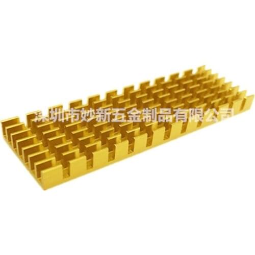 1pcs/ 50pcs 70*22*6MM Aluminum Heatsink Gold Cooling fin MotherboardChip for M2 solid disk radiator SSD SSDm2 Heatsink