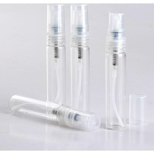 10pcs 5ml Sub-bottle Empty Spray Bottle Travel Mini Plastic Glass Aromatic Water Atomizer Pump Bottle