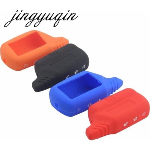 100pcs/lot for StarLine B9 B6 A61 A91 Keychain Trinket Silicone Case LCD Two Way Remote Control Alarm Cover