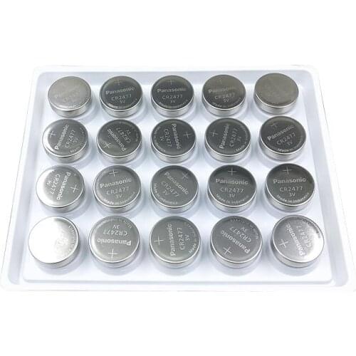 20pcs/lot Panasonic CR2477 3V CR 2477 High Performance High Temperature Resistant Button Coin Battery Cell Batteries