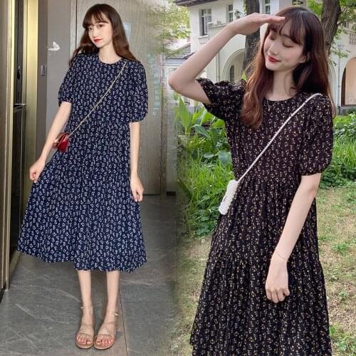 3074# Maternity Clothing Loose French Stylish Dress for Pregnant Women Pregnancy Dress