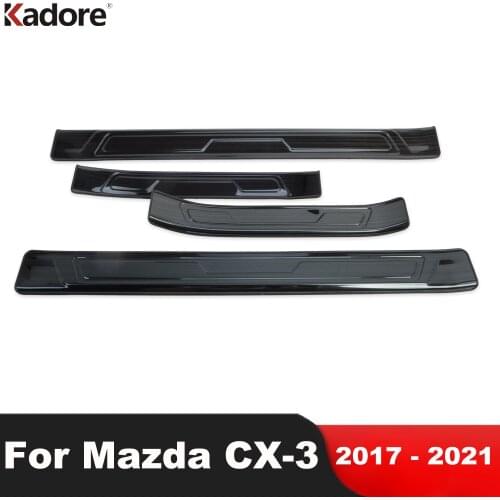 Door Sill Cover Trim For Mazda CX-3 CX3 2017 2018 2019 Stainless Steel Side Door Scuff Plate Protector Guard Car Accessories
